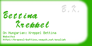 bettina kreppel business card